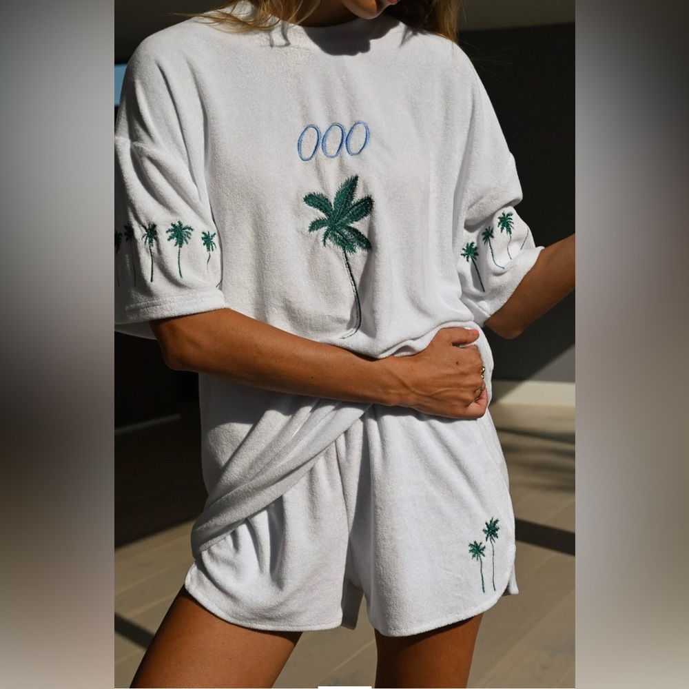 YLLW Label Out of Office Terry Tee & Shorts Set